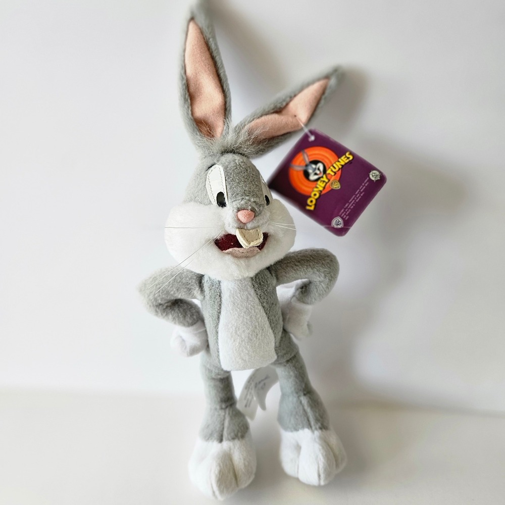 Nanco Looney Tunes BUGS BUNNY 10in Plush Stuffed Beanie Animal‎ 2003